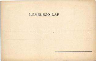 Siófok, Balaton térkép, fürdő. Károlyi Gy. kiadása. Art Nouveau, litho (kopott sarkak / worn corners...