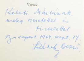 Vegyes DEDIKÁLT könyvtéttel, 5 db:
Székely Dezső: Füstoszlopok. Versek. Bp., 1964, Szépirodalmi. Ki...