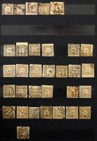 Hírlapilleték bélyegek kb 700 darabos nagy tétel közte szép / olvasható bélyegzések, változatok, öss...