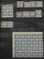 Hírlapilleték bélyegek kb 700 darabos nagy tétel közte szép / olvasható bélyegzések, változatok, öss...