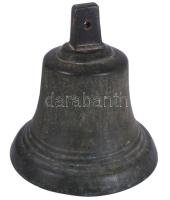 Nagyméretű harang. Bronz, cca 20. sz. eleje, nyelv nélkül, m: 22 cm