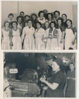 17 db MODERN fotólap: szocialista üzem, dolgozók, belső / 16 modern photos: Socialist factory, worke...