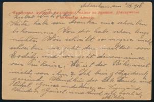 1916 Hadifogoly levelezőlap Asztrakánból
