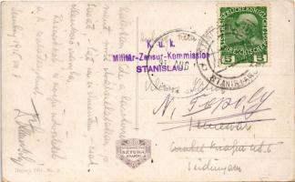 1915 Lviv, Lwów, Lemberg; Ul. Karola Ludwika i róg Jagiellonskiej / street view, tram + "K.u.k....