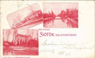 1899 Siófok, Sió részletek. Weiss L. és F. könyvnyomdája kiadása, Art Nouveau (fa)