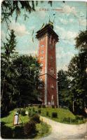 1907 Graz (Steiermark), Hilmwarte / lookout tower (worn corners)