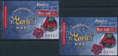 2022 Magyar rockklasszikusok III. - Lord fogazott + vágott blokk azonos sorszámmal (10.000)