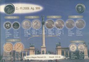 2009. 1Ft Ag + 2Ft Ag párban, utánveret emléklapon T:BU R! Csak 1010 db!