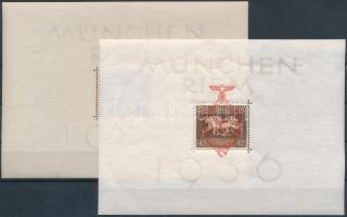 Deutsches Reich 1936-1937 Mi 4 + 10 blokk (Mi EUR 222,-) (ráncok / creases)