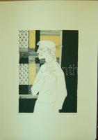 Szász Endre (1926-2003): Francois Villon balladái Faludy György átköltésében. 8 db nagyméretű sorszá...