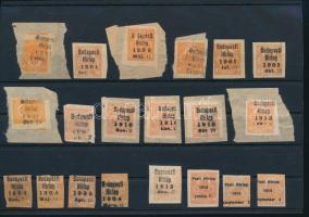 1901-1914 20 db Hírlapbélyeg Budapesti Hírlap előérvénytelenítéssel