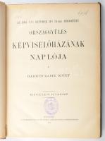 Az 1901. évi október hó 24-ére hirdetett országgyűlés képviselőházának naplója. XXX kötet. Hiteles kiadás. Bp., 1904, Athenaeum, VI+(2)+283 p. Félvászon-kötésben, kissé viseltes borítóval és gerinccel.