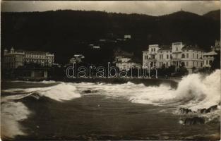 1912 Abbazia, Opatija; Szállodák, tengerpart / hotels, seaside. photo (tűnyom / pinmark)