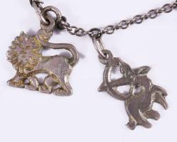 Ezüst (Ag) karkötő charmokkal, nettó 23,1g