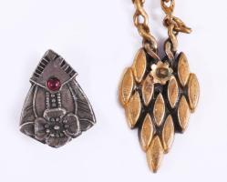 Vegyes bizsu tétel, közte ezüst (Ag) medállal