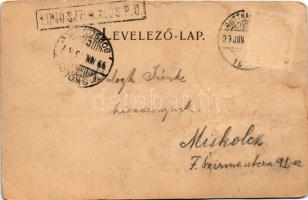 1899 Ruttka, Vrútky; Vágvölgyi vasútvonal, hajtány a síneken, tutajosok. Kiadja Moskóczi Ferencné / ...