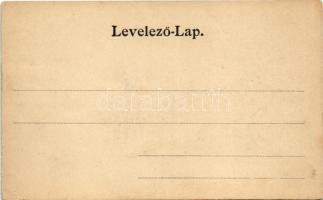 Siófok, részlet a fürdőtelepről, Thanhoffer villa - képeslapfüzetből (EK)