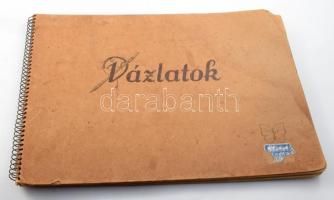 ca 1930 A történelmi Magyarország gazdasági térképei. Kézzel rajzolt térképek füzetben, Gyógyfürdők,...