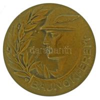 Matskássy Gyula (1912-1971) 1937. "Bajnoki Érem / Magyar Pénzintézeti Sportegyletek Ligája - 1912-1937" kétoldalas bronz díjérem, hátoldalon "TEKE CS. II. 1937." gravírozással (50mm) T:AU