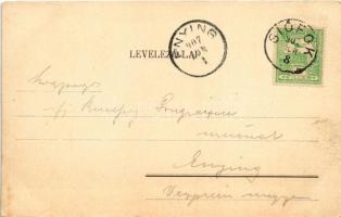 1907 Siófok, Sió a vasúti híddal (EK)