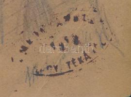 Mednyánszky jelzéssel: 2 db rajz. Vegyes technika, papír, Hagyatéki bélyegzővel 19x29 cm