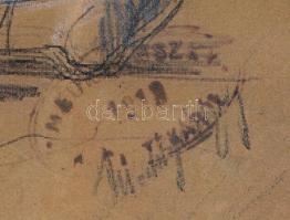 Mednyánszky jelzéssel: 2 db rajz. Vegyes technika, papír, Hagyatéki bélyegzővel 19x29 cm