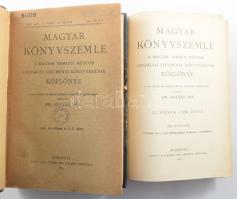 1914-1916 A Magyar Könyvszemle c. folyóirat 3 teljes évfolyama, 2 kötetbe kötve. Szerk.: Gulyás Pál....
