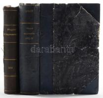 1914-1916 A Magyar Könyvszemle c. folyóirat 3 teljes évfolyama, 2 kötetbe kötve. Szerk.: Gulyás Pál....