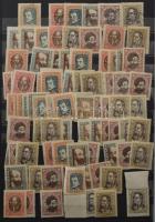 1913-1938 Sok példányos rendező nagyon sok teljes sorral, töredék sorokkal 30 lapos A/4 berakóban. N...