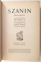 Arcübásev M: Szanin. Második teljes és hiteles kiadás. Bp., é.n., Eggenberger-féle Könyvkiadóvállalat, 415 p. Mihail Petrovics Arcübasev (1878-1927) orosz író, a forradalom elől Lengyelországba menekült. Legismertebb műve a Szanin, amelynek pornográf, szadista részei miatt a könyv a maga korában botrányt okozott. Kiadói félvászon-kötés.