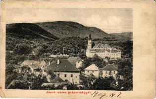 Jászó, Jászóvár, Jasov; Premontrei prépostság / abbey + "165. SZ." vasúti mozgóposta bélyegző (Rb)