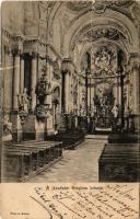 1906 Jászó, Jászóvár, Jasov; a templom belseje. Vitéz A. (Kassa) / church interior (szakadás / tear)