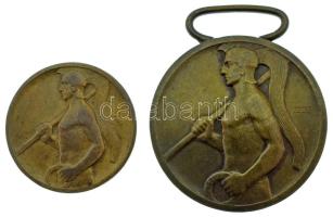 1920 k. "Ferencz Városi Torna Club (Ferencváros, FTC, Fradi)" kétoldalas bronz sportérem füllel (40mm) + Berán Lajos (1882-1943) ~1920. "Ferencz Városi Torna Club (Ferencváros, FTC, Fradi)" kétoldalas bronz sportérem. Szign.: Berán Lajos (1882-1943) (30mm) T:AU-XF patina