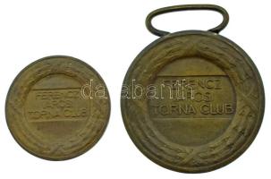 1920 k. "Ferencz Városi Torna Club (Ferencváros, FTC, Fradi)" kétoldalas bronz sportérem f...