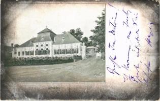 1899 Keszeg, Huszár-Purgly kastély (kopott sarkak / worn corners)