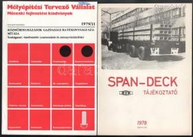 cca 1973-1978 Beton- és Vasbetonipari Művek [BVM] 3 db prospektusa: Span-Deck tájékoztató 1978 ápril...