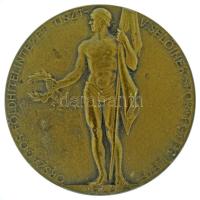 Berán Nándor (1889-1965) 1947. "Országos Földhitelintézet Tisztviselőinek Sportegyesülete 1926" kétoldalas, bronz díjérem, hátoldalon gravírozva "Zakariás Serleg 1947. II." (45mm) T:AU