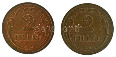 1930-1940. 2f bronz (2xklf) T:AU,XF Adamo P2