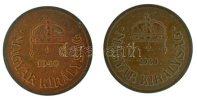 1930-1940. 2f bronz (2xklf) T:AU,XF
Adamo P2