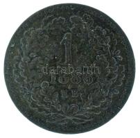 1886KB 1kr Cu "Középcímer" T:XF patina Adamo M4.1