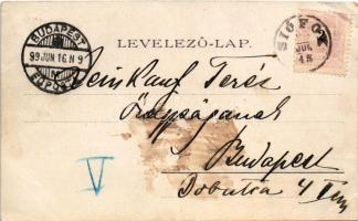 1899 Siófok, Balatonfürdő, vendéglő, étterem, szálloda. Weiss L. és F. könyvnyomdája (EB)