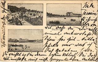 1899 Siófok, részletek. Politzer J. (Enying) (gyűrődés / crease)