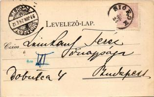 1899 Siófok, részletek. Politzer J. (Enying) (gyűrődés / crease)