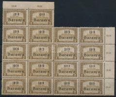 Baranya I. 1919 Parlament 2K 18-as tömbben, Bodor vizsgálójellel, benne antikva számokkal (12.800) (rozsda / stain)