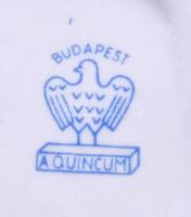 Aquincum 2 darab porcelán cipő, jelzett, h: 11 cm