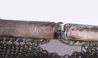 Szecessziós ezüst (Ag) színházi táska, jelzett, sérüléssel, nettó 168g