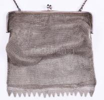 Szecessziós ezüst (Ag) színházi táska, jelzett, sérüléssel, nettó 208g