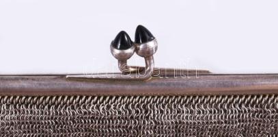 Szecessziós ezüst (Ag) színházi táska, jelzett, sérüléssel, nettó 208g