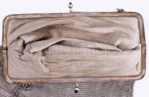 Szecessziós ezüst (Ag) színházi táska, jelzett, sérüléssel, nettó 208g