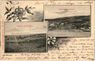 1910 Szada, kilátás a Várdombról. Fénynyomat Divald műintézetéből. Art Nouveau, floral (b)